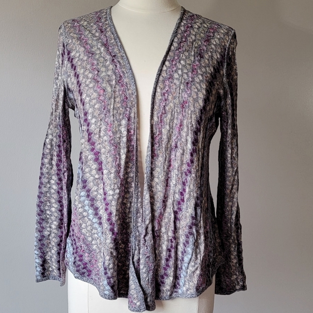NIC+ZOE Multicolor Open-Front Cardigan